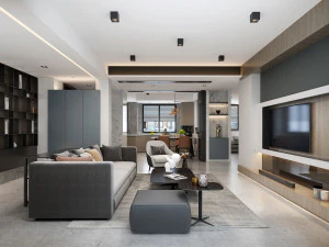 modern living room 3D Model
