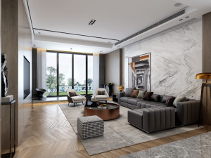 modern living room 3D Model