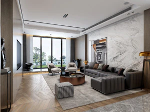 moderne woonkamer 3D Model