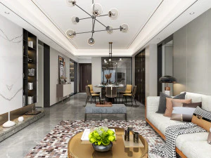 modern living room 3D Model