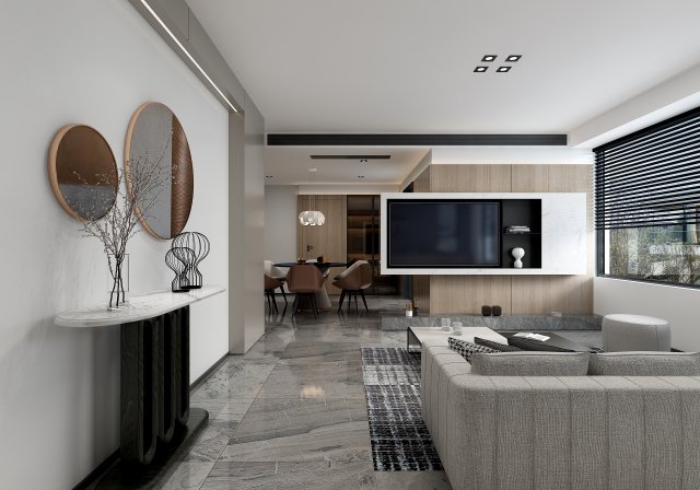 modern living room 3D Model .c4d .max .obj .3ds .fbx .stl .blend 