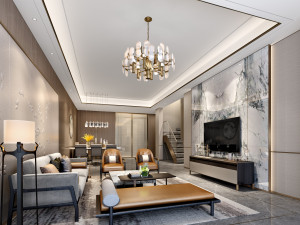 modern living room 3D Model