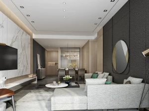 nowoczesny salon Model 3D