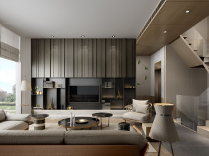 modern living room 3D मॉडल