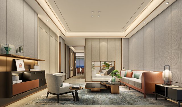 modern living room 3D 모델 .c4d .max .obj .3ds .fbx .stl .blend 
