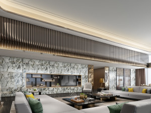 modern living room 3D 모델