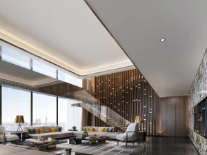 modern living room 3D Model