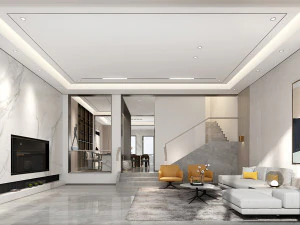 modernes Wohnzimmer 3D Modell