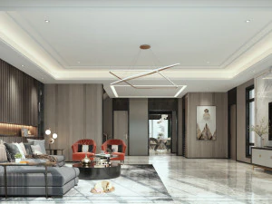 modern living room 3D Model