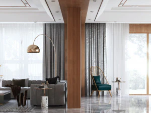 モダンなリビングルーム 3Dモデル