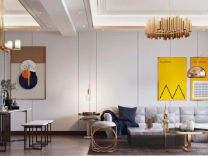 modern living room 3D Model