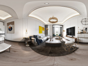 modern living room 3D Model