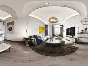 modern living room 3D Model