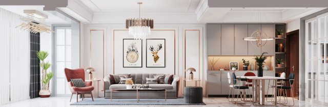 modern living room Model 3D .c4d .max .obj .3ds .fbx .stl .blend 