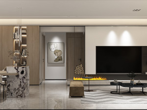 modern living room 3D 모델