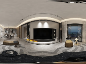 modern living room 3D 모델