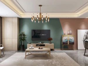 modern living room 3D Model