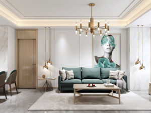 modern living room 3D-Modell