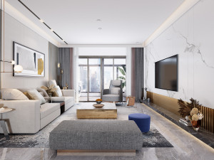 modern living room Modelo 3D