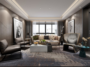 modern living room 3D 모델