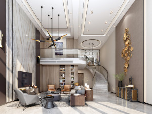 modern living room 3D Model
