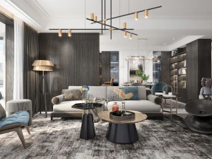 sala de estar moderna Modelo 3D