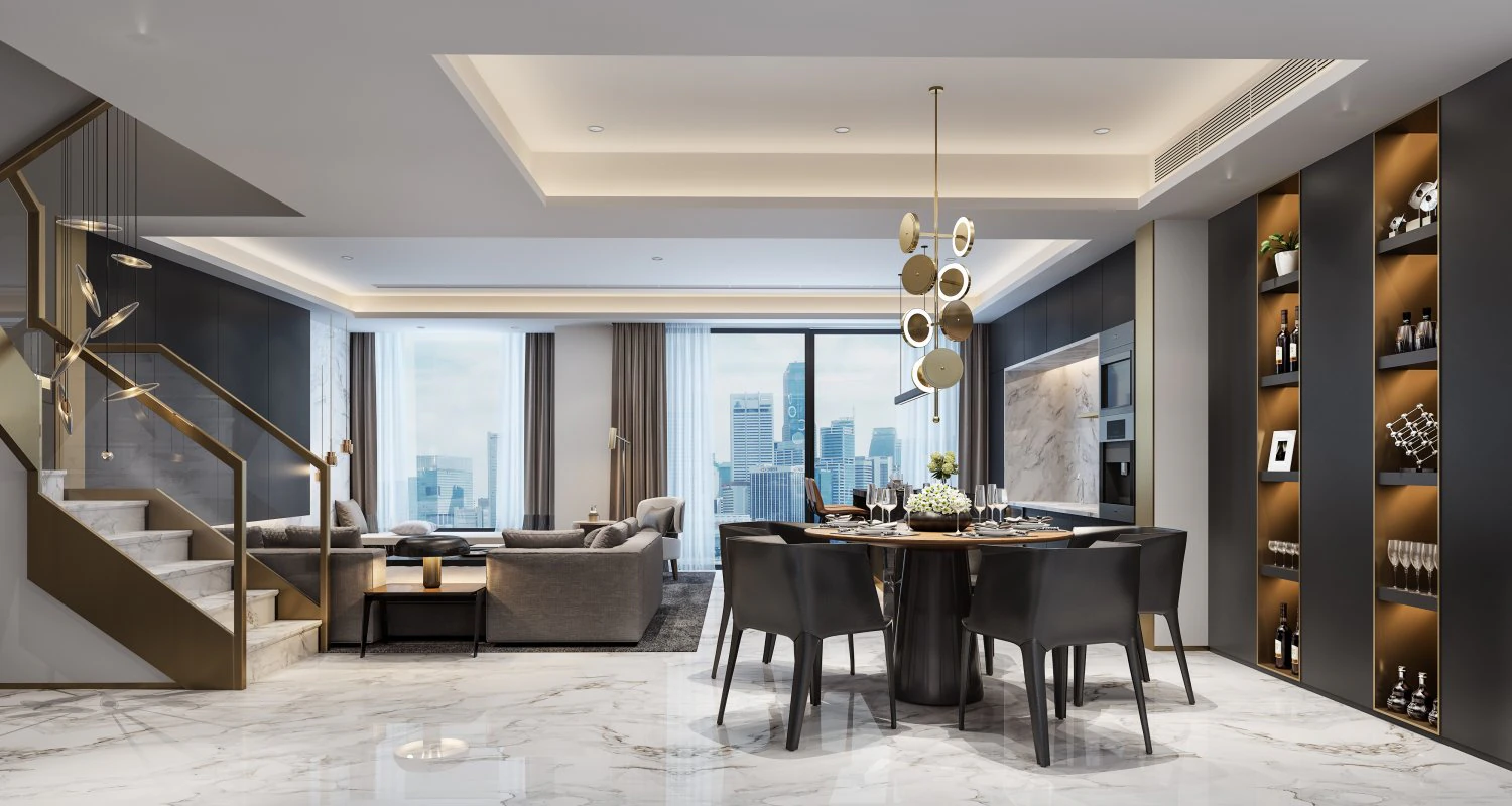 modern living room 3D Model .c4d .max .obj .3ds .fbx .stl .blend 