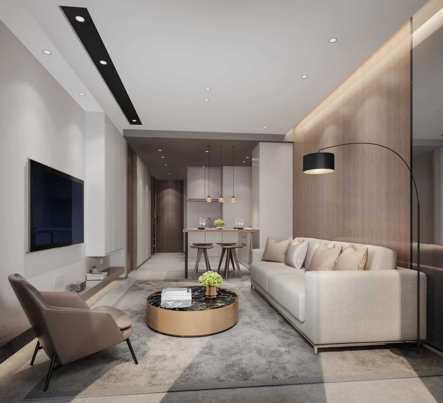 modern living room 3D Model .c4d .max .obj .3ds .fbx .stl .blend 