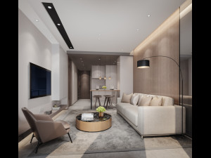 modern living room 3D मॉडल