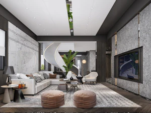 soggiorno moderno Modello 3D