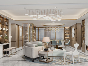 modern living room 3D Model
