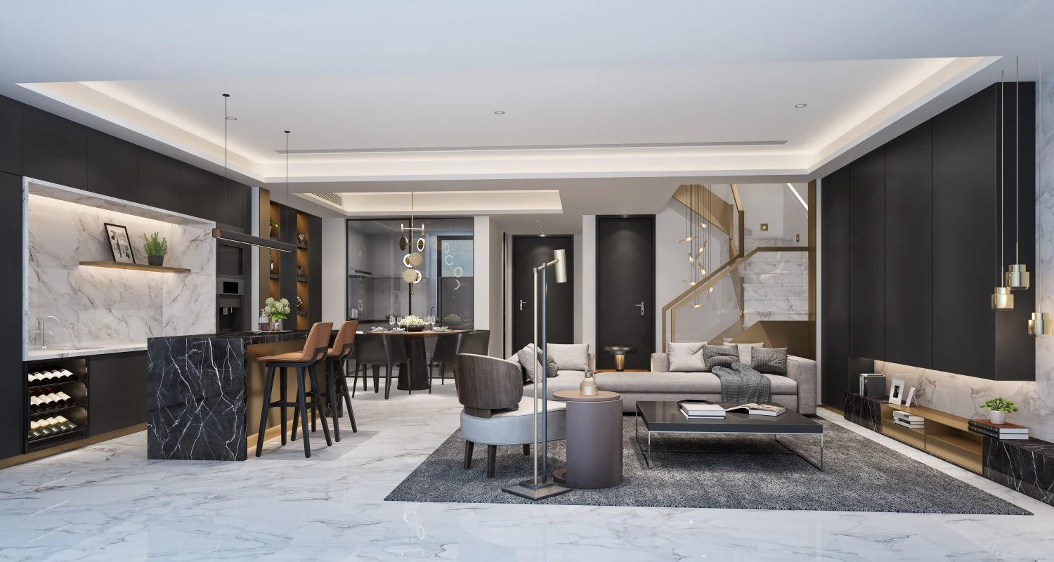 modern living room 3D Model .c4d .max .obj .3ds .fbx .stl .blend