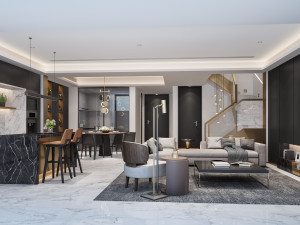 modern living room 3D Model