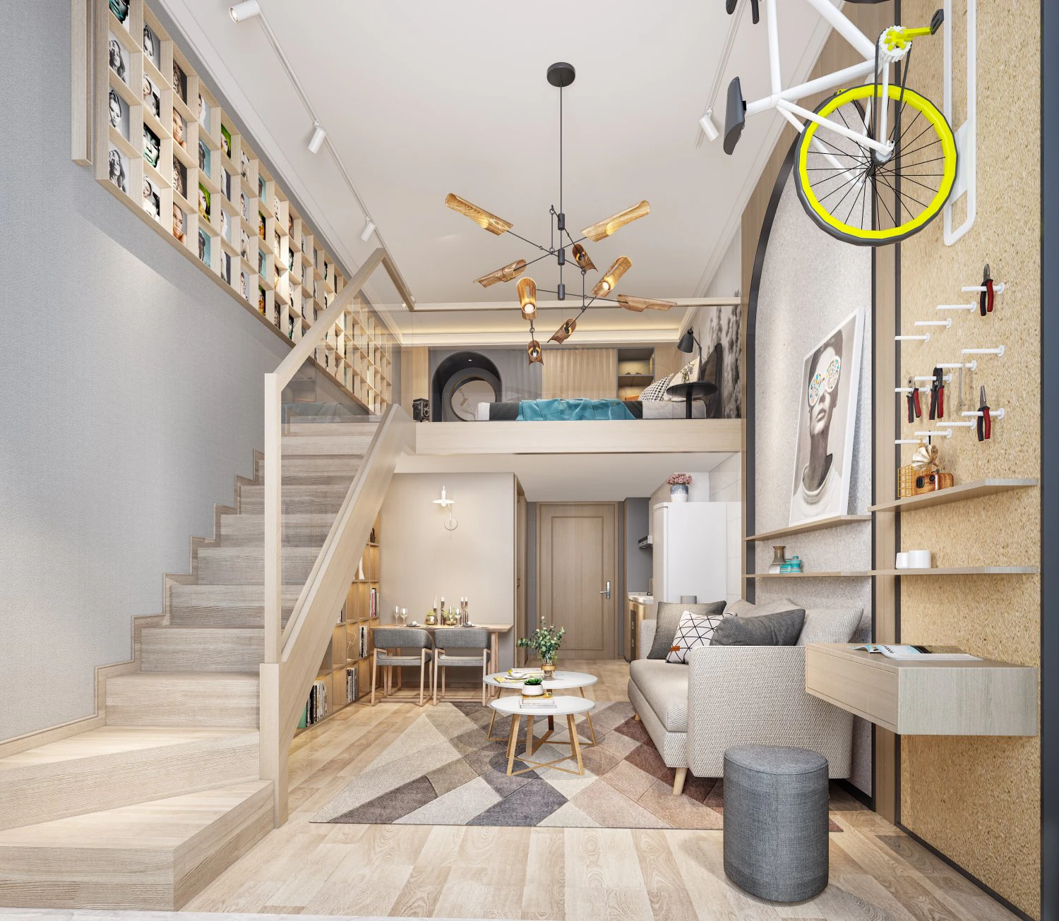 modern living room 3D Model .c4d .max .obj .3ds .fbx .stl .blend 