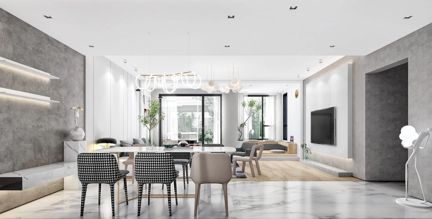 modern living room 3D Model .c4d .max .obj .3ds .fbx .stl .blend 