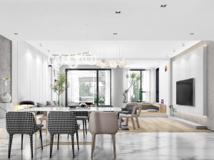 modern living room 3D मॉडल