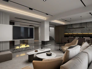 sala de estar moderna Modelo 3D