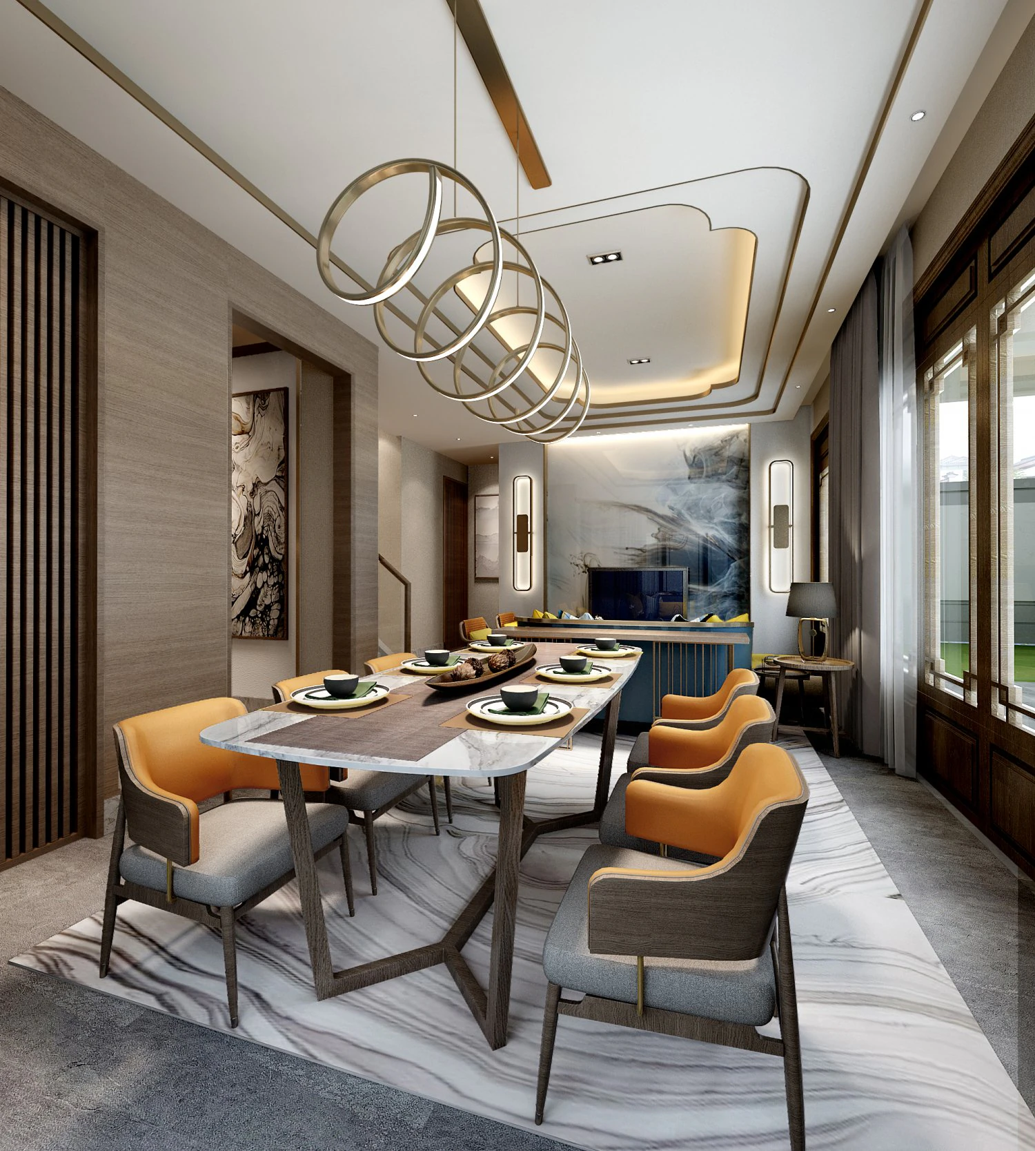 modern restaurant 3D Model .c4d .max .obj .3ds .fbx .stl .blend 