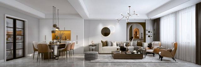 modern restaurant 3D Model .c4d .max .obj .3ds .fbx .stl .blend 