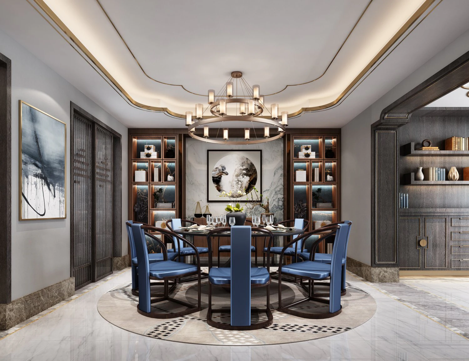 restaurante moderno Modelo 3D .c4d .max .obj .3ds .fbx .stl .blend 