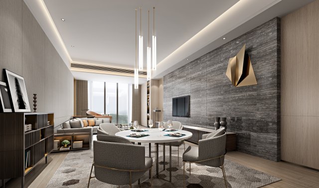modern restaurant Modelo 3D .c4d .max .obj .3ds .fbx .stl .blend 