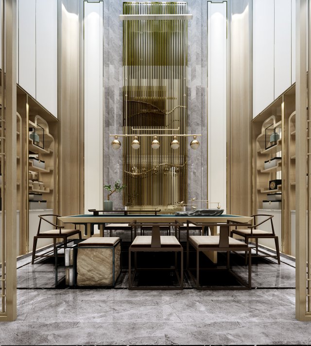 modern restaurant Modèle 3D .c4d .max .obj .3ds .fbx .stl .blend 