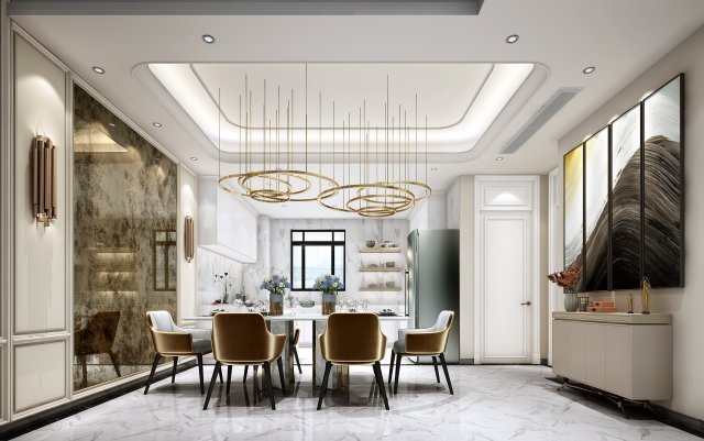 modern restaurant Modelo 3D .c4d .max .obj .3ds .fbx .stl .blend 