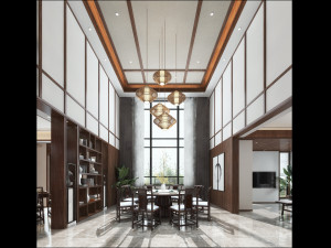 modern restaurant Modelo 3D
