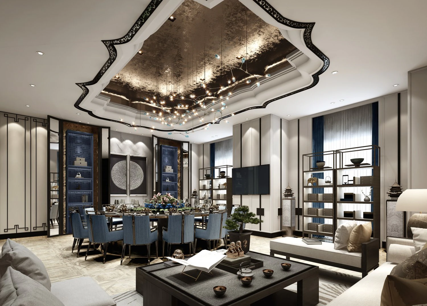 modern restaurant 3D Model .c4d .max .obj .3ds .fbx .stl .blend 