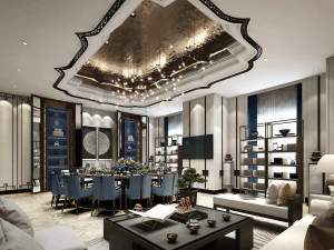 современный ресторан 3D Модель