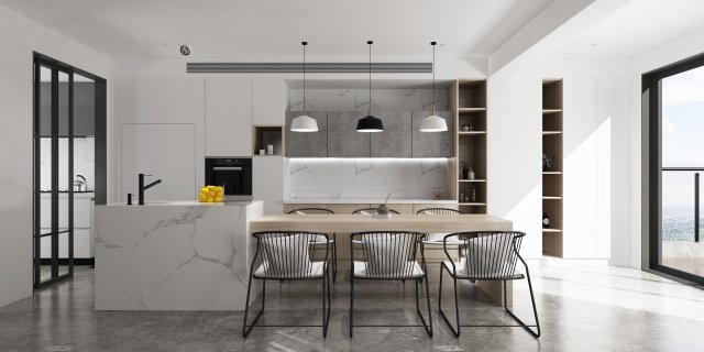 modern restaurant Modelo 3D .c4d .max .obj .3ds .fbx .stl .blend 