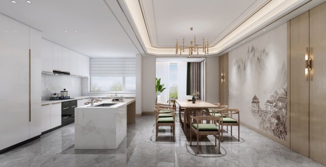 modern restaurant 3D Model .c4d .max .obj .3ds .fbx .stl .blend 