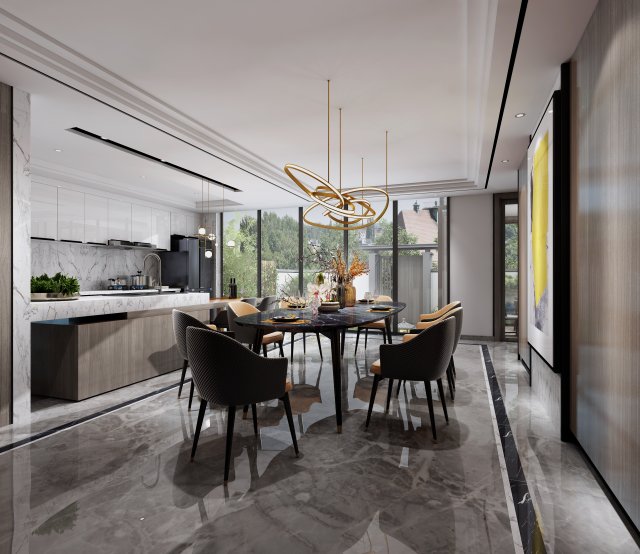 modern restaurant 3D-Modell .c4d .max .obj .3ds .fbx .stl .blend 