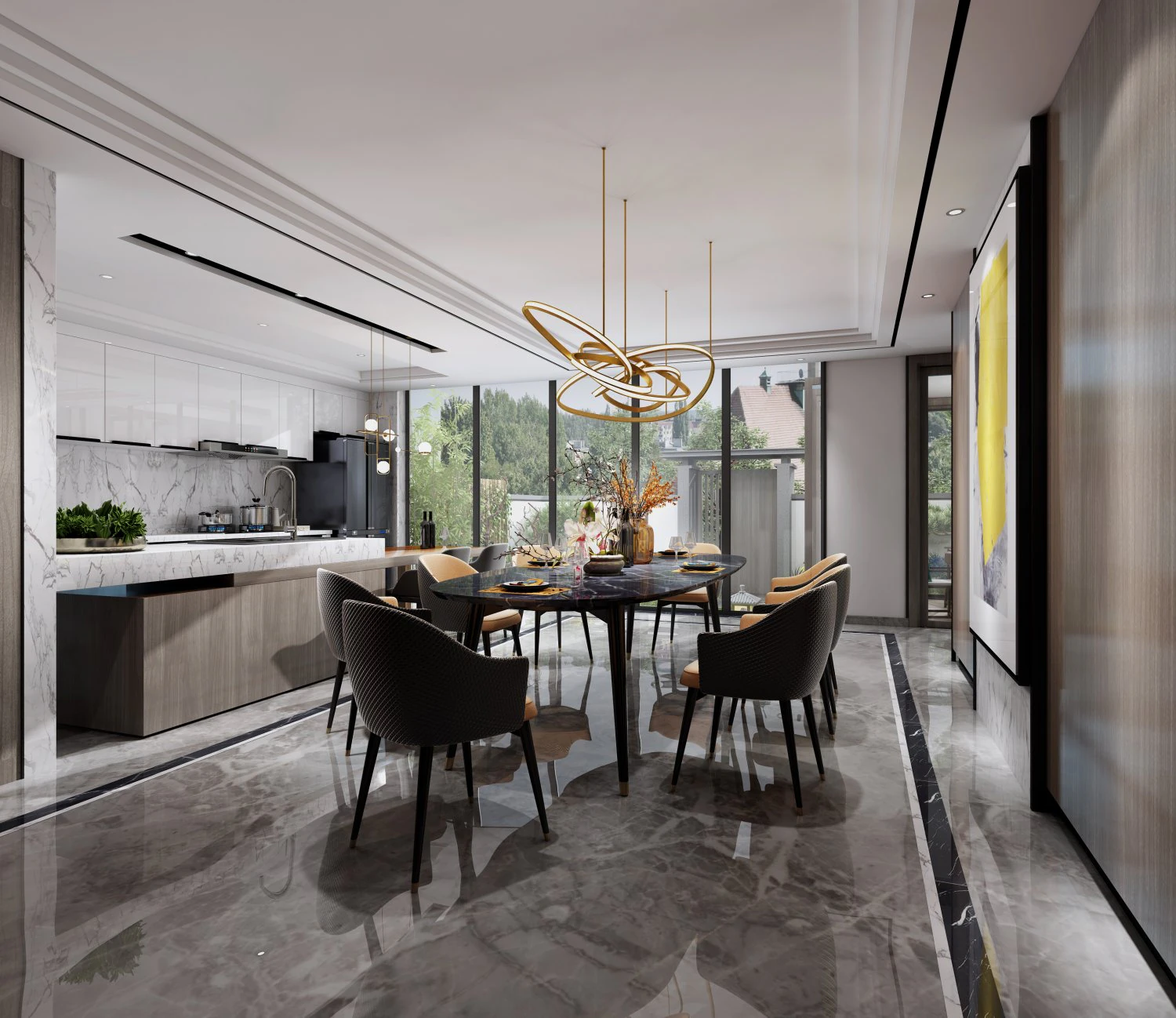modern restaurant 3D Model .c4d .max .obj .3ds .fbx .stl .blend 